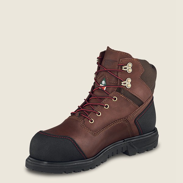 Red Wing Safety Boots Brown/Black - Red Wing Mens Brnr Xp - 6-inch Waterproof Csa Toe - MNQEB-8641